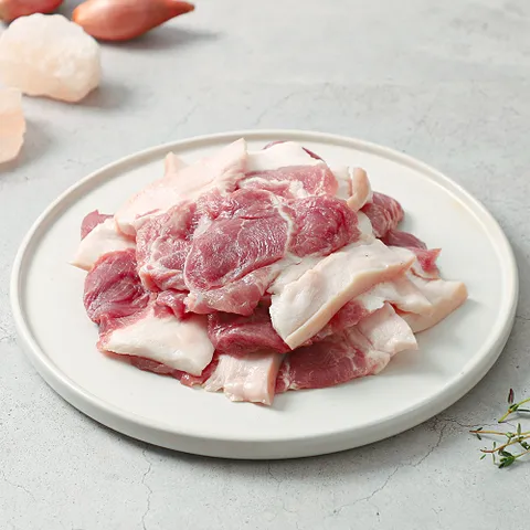 [숨비포크]제주 한돈 흑돼지 앞다리살 500g (두루치기용)