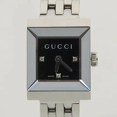 [중고] 구찌 YA128507 128.5 G 프레임 스퀘어 스틸 3포인트 다이아 여성용시계 59126wp +할인쿠폰