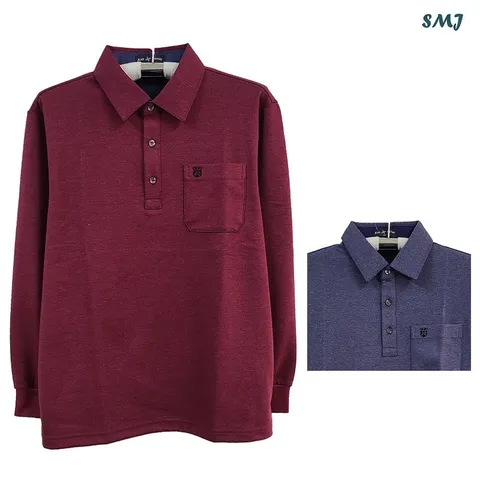 SMJ1224 잔피엘 긴팔 카라 티셔츠 중년 남성 긴팔 티셔츠 FW