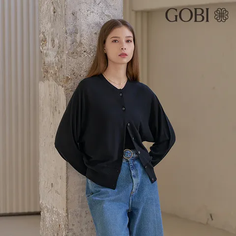 [런칭가 239000원] 고비(GOBI) 실크캐시미어 세미돌먼 홀가 가디건 - 현대Hmall