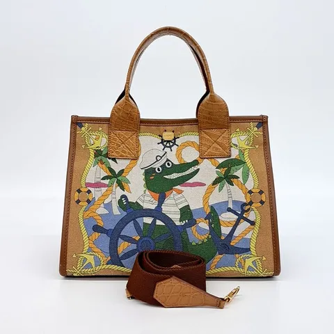 [중고]콜롬보 비또리오 캔버스 토트겸 숄더백 (NO 10254509)