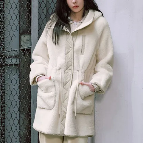 더엣지 퍼 하프 코트  WZCA7G01