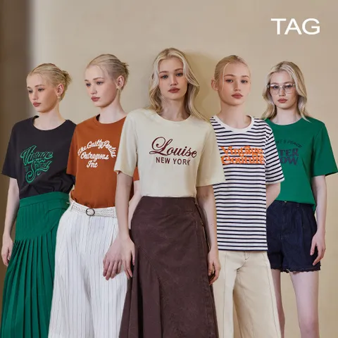 [TAG] 태그 26SS 아메리칸 레터링 티셔츠 5종 - 현대Hmall