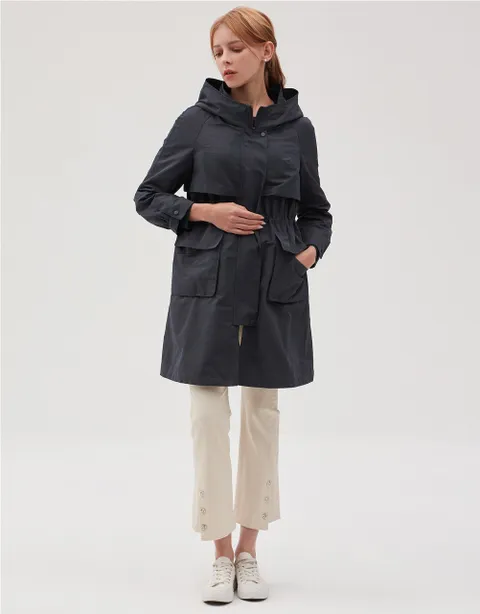 [현대백화점] [손정완] 반후드 스트링 트렌치 점퍼 ZTN3333050