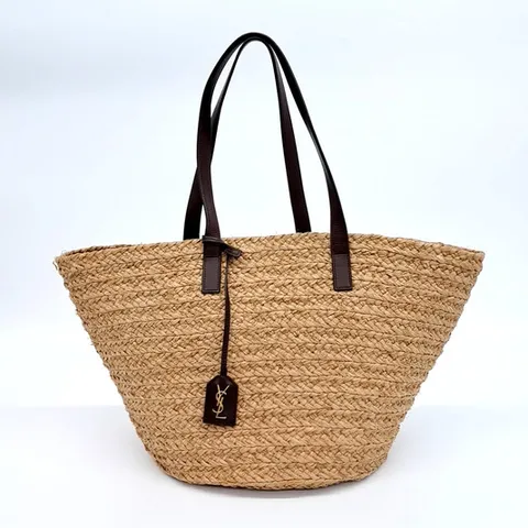 [중고]생로랑 라피아 파니에백 미듐 (NO 10228532)