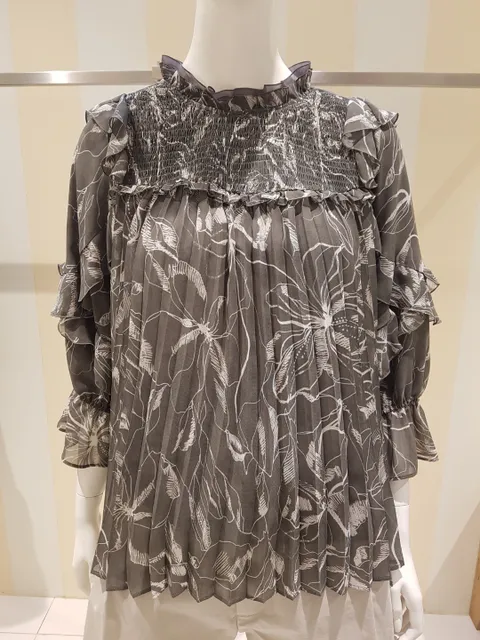 [현대백화점] [손정완]ZDR1313020  카키프린트블라우스