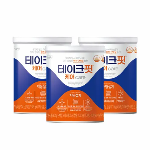 남양 테이크핏 케어 당제로 프로틴 발효유청단백질 304g 3개