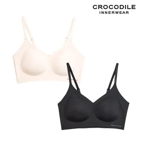 [크로커다일]  소프트 쿨인견 쉘론 패드일체형 스트랩 브라2종 베이지 블랙 CDWBR5N1416 +할인쿠폰