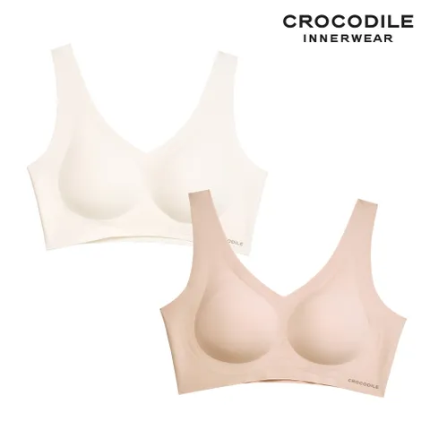 [크로커다일]  소프트 쿨인견 쉘론 패드일체형 V넥 브라2종 오트밀 다크베이지 CDWBR5N0911 - 현대Hmall