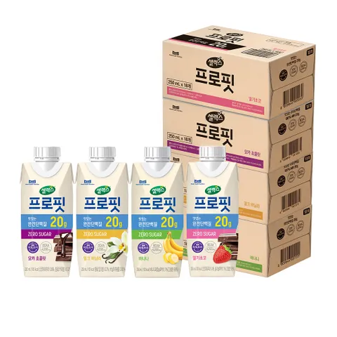 [본사직영]셀렉스 프로핏 완전단백질 드링크 혼합구성 2박스(모카초코/밀크바닐라/딸기초코/바나나) - 현대Hmall