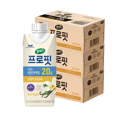 셀렉스 프로핏 완전단백질 드링크 밀크바닐라 3박스 (250ML x 54입)