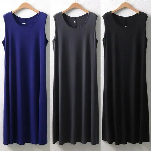 [하프클럽/다잇템]여성 WW 큰사이즈 냉장고나시롱원피스 오버핏