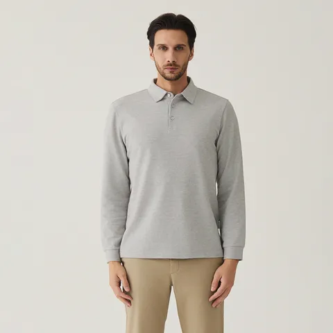 [현대백화점] [페라로밀라노] (정가198000) CP 세로골 Y카라 티셔츠 M/그레이 (AMSFTTY10136) +할인쿠폰