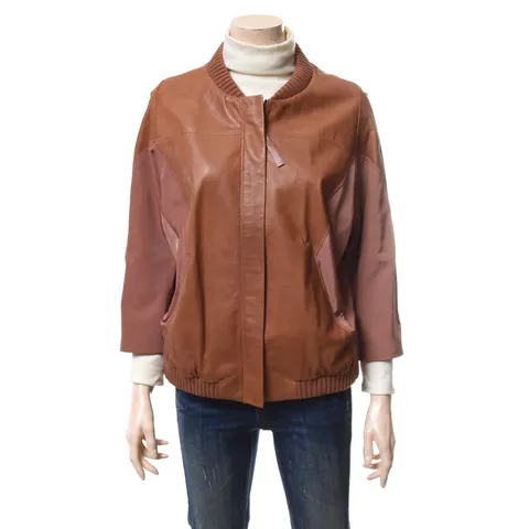 [현대백화점] (아노벨라) 양피 베지터블 배색 니트 지퍼재킷(9100)