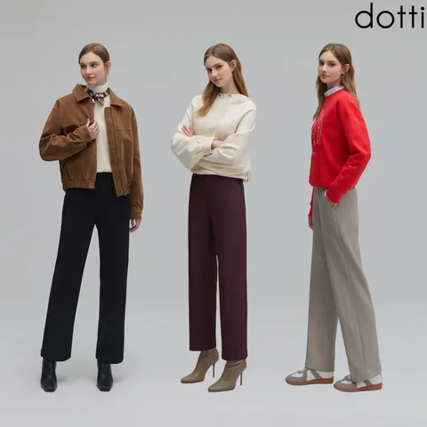 [도티 dotti] 도티 25FW 여성 사방스판 절개포인트 기모 본딩 팬츠 3종 (PNWW) +무이자3개월
