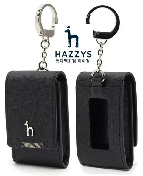 [현대백화점] 헤지스핸드백［HJHO0E287BK］블랙 퍼피 장식 체크배색 스마트키홀더  +할인쿠폰(*배송메세지 요청시 선물포장 가능*)
