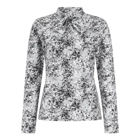 [현대백화점] [♬*30만원이상*구매시_세인트앤드류스-골프공증정♬][세인트앤드류스] 여성 플라워 패턴 타이넥 티셔츠 (821E3TR183) +할인쿠폰