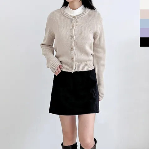 국산 여성용 라운드넥 간절기 니트 가디건 +할인쿠폰