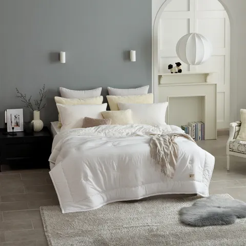 메리퀸 몽실 양모 양면 침구 세트 KQ (차렵이불1+베개커버2)