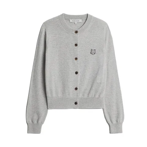 메종키츠네 여성 볼드 폭스헤드 패치 가디건 그레이 MW00508KT1036-H120 +할인쿠폰