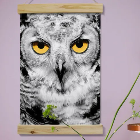 아트박스/꾸밈 cd693-우드스크롤_40CmX60Cm-지혜의상징부엉이