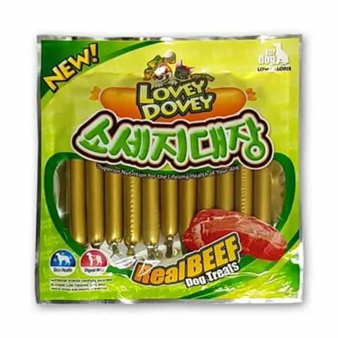 애견간식 러비더비 소세지대장 소고기 1팩 11p +할인쿠폰