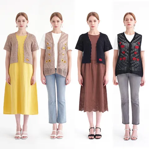 [La RACEE] 라라쎄 24SS 크로쉐 자수 볼레로+베스트 2종 - 현대Hmall