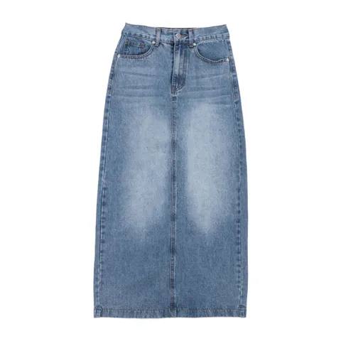 스콰즈 여성 청치마 데일리 빈티지 워싱 롱스커트 SKDGP013 +할인쿠폰