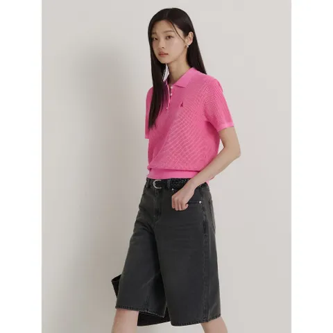 (빈폴레이디스) 솔솔 칼라넥 스웨터 - 핑크 BF6451C01X +할인쿠폰