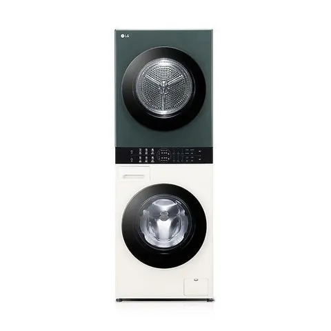 [App구매시 2%추가할.인.↓]LG전자 세탁건조기 13kg+10kg 베이지그린 트롬 오브제컬렉션 워시타워 컴팩트 W10EGN +할인쿠폰