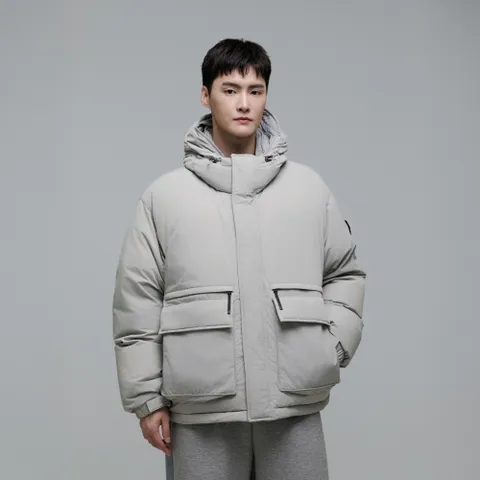 [정가:439000원]내셔널지오그래픽 N244UDW100 쿠온 아웃포켓 구스 다운 점퍼 ICE GREY +할인쿠폰