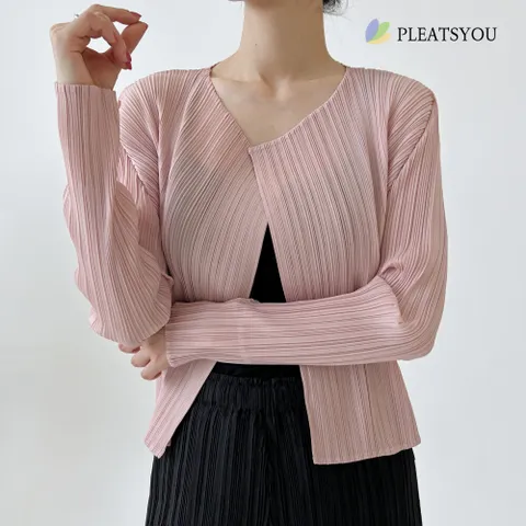 [나는 항상 아름다워야한다. 명품 플리츠 플리츠유][최초가 99000원] 루아르 리브레 무드 플리츠 가디건 +할인쿠폰