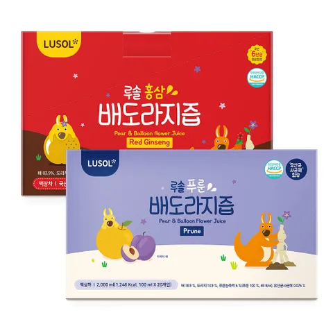 [나눔발송][루솔] 홍삼 배도라지즙 60포+푸룬 배도라지즙 60포