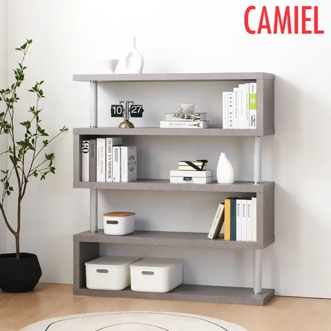 [까미엘]비토 패턴 1200 4단 ㄹ 책장(KD_MU0129)