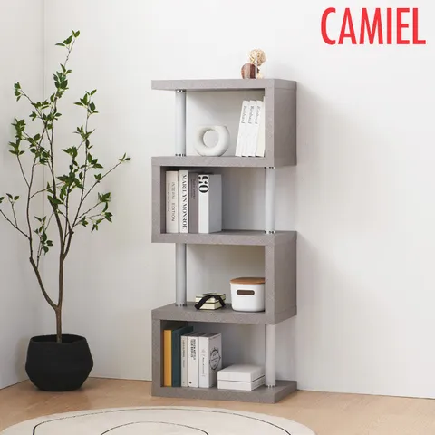 [까미엘]비토 패턴 550 4단 ㄹ 책장(KD_MU0125)