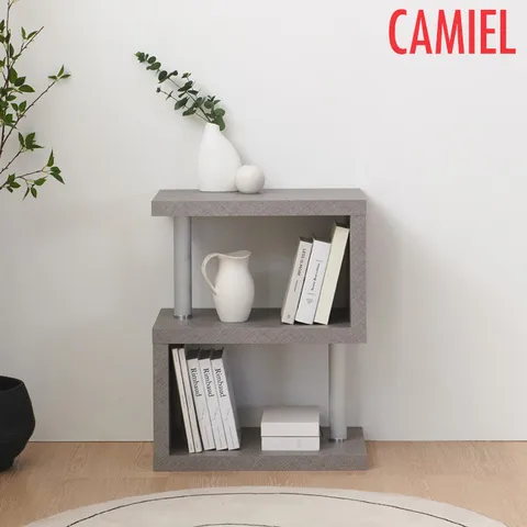 [까미엘]비토 패턴 550 2단 ㄹ 책장(KD_MU0123)