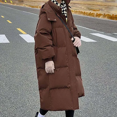 롱패딩점퍼 방한 코트 야상 패딩 롱 여성 점퍼 후드 칼라 잠바 겨울