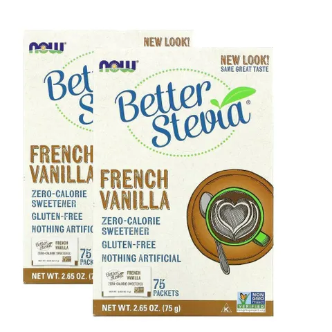 미국직구 NOW Foods 나우푸드 베터 스테비아 프렌치 바닐라맛 1g 75입 2팩