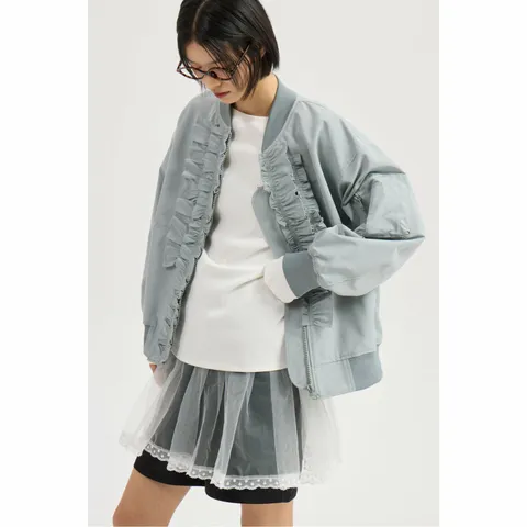 [LUCKY CHOUETTE][Atelier] Boat Neck Ribbed Slim Fit Long Sleeve T-shirt - LFTAM25840IVX