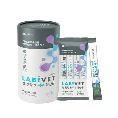 종근당 라비벳 독&캣 장건강&피부유산균 1박스(30포)+5P 증정