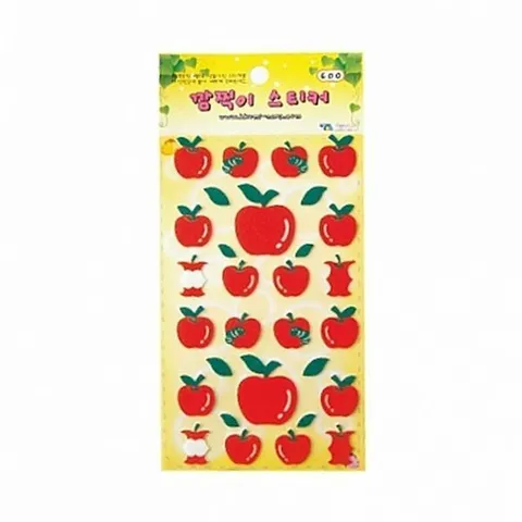 헬로쇼핑 청양 깜찍이 펠트스티커 모양 사과 빨강