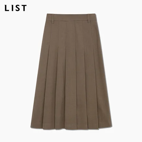 [리스트] 신상 포멀 플리츠 미디 스커트_TWWSKP82050_DB +할인쿠폰