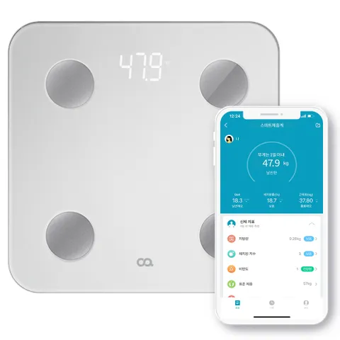 오아 디지털 LED 스마트 체지방 체중계 정확한 몸무게 C타입 충전 측정기