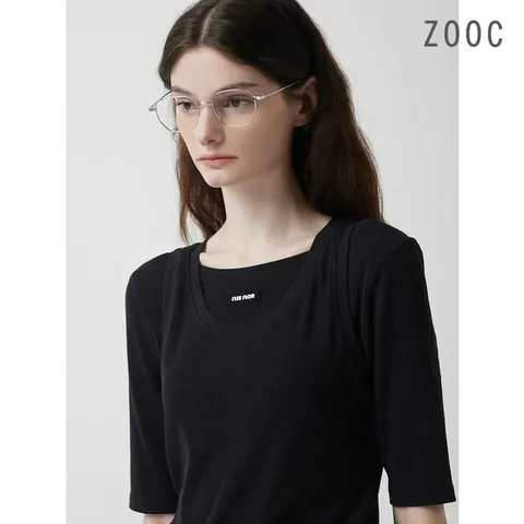 [ZOOC] 레이어드 하프 슬리브 티셔츠 DG_Z253MSM002 +할인쿠폰