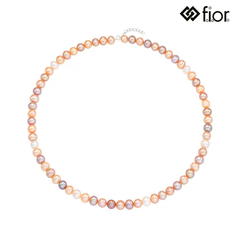 [피오르] [담수진주] [silver] 컬러 클래식 진주 목걸이 (7mm)