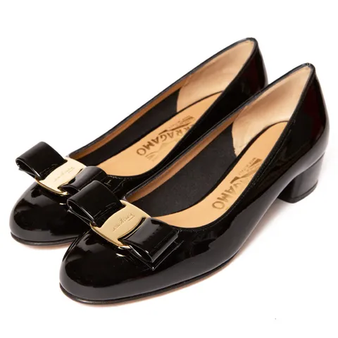 페라가모 여성 바라 보우 페이턴트 펌프스 591963 +할인쿠폰