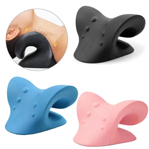 2in1 양방향 경추마사지베개 C형 쿠션 베개 목 경추 마사지