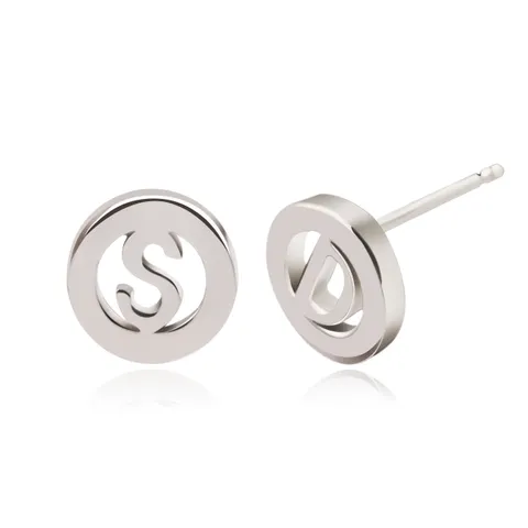 [주얼레이디] 925 SILVER 라운딩이니셜귀걸이