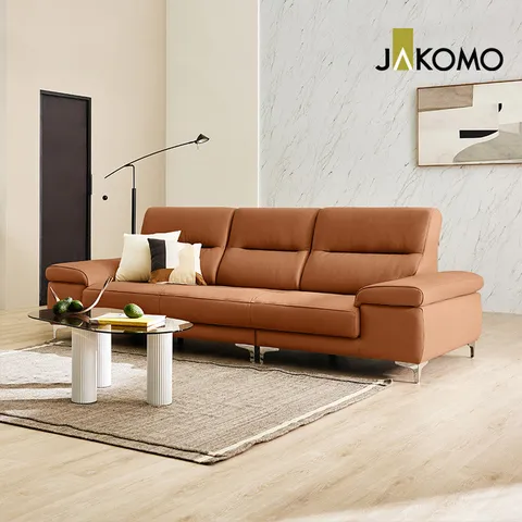 [자코모] 노바 3.5인 피아나 이태리 통가죽 천연면피 소가죽 소파+쿠션2개