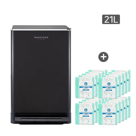 매직캔 휴지통 쓰레기통 크롬히포 21L 재규어 (추가 리필 20롤)